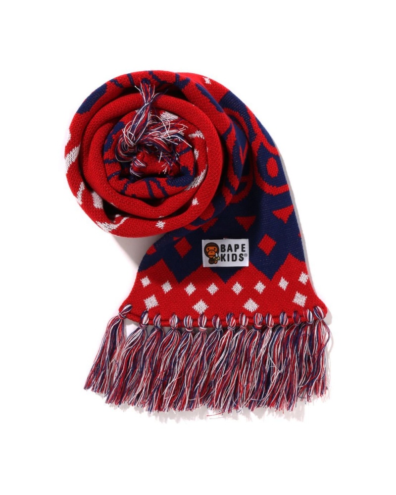 Autres Accessoires Bape Baby Milo Nordic Scarf Rouge Clair Enfant | VJV-59880212